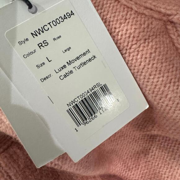 Naadam Oversized Cable-Knit Pullover Sweater Long Sleeve In Multi Size L NWT - Picture 12 of 12